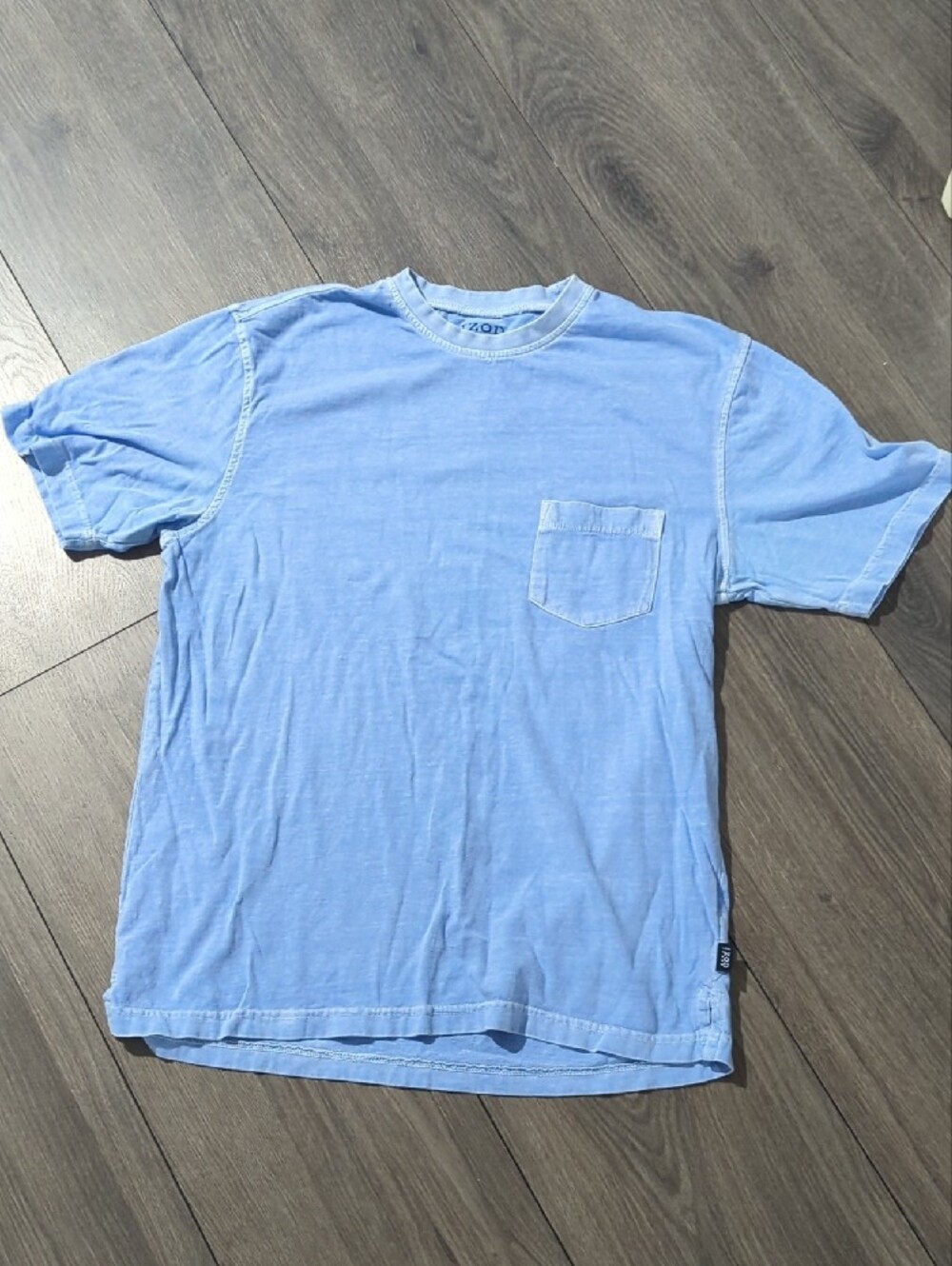 Izod Rock Washed Light Blue Short Sleeve Crew Neck Tee
